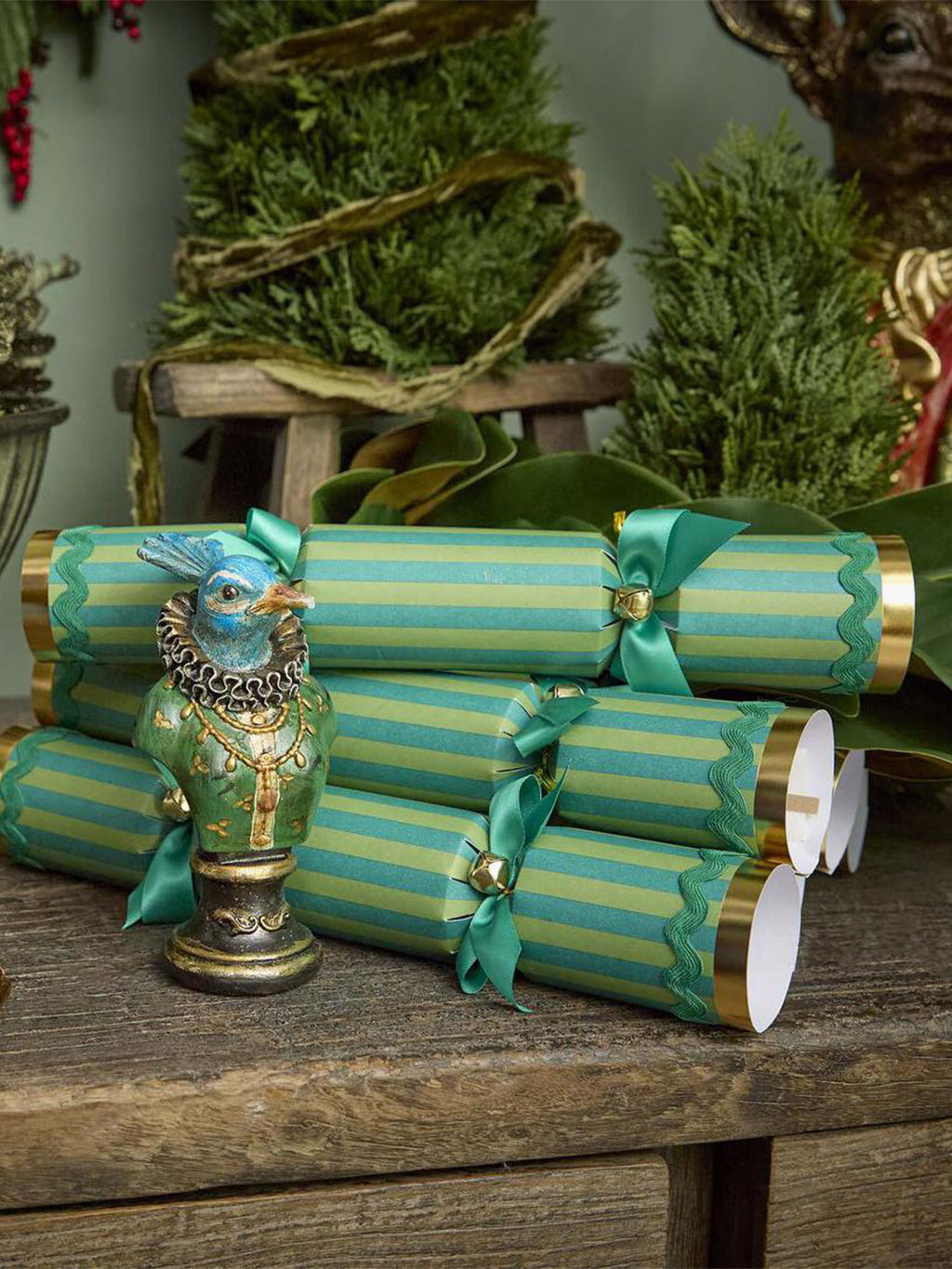 Verdant Stripe Green Bon Bons - Box of 6