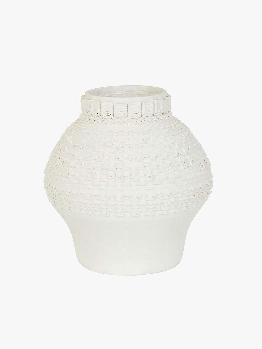 Forme Weave Vase in Ivory