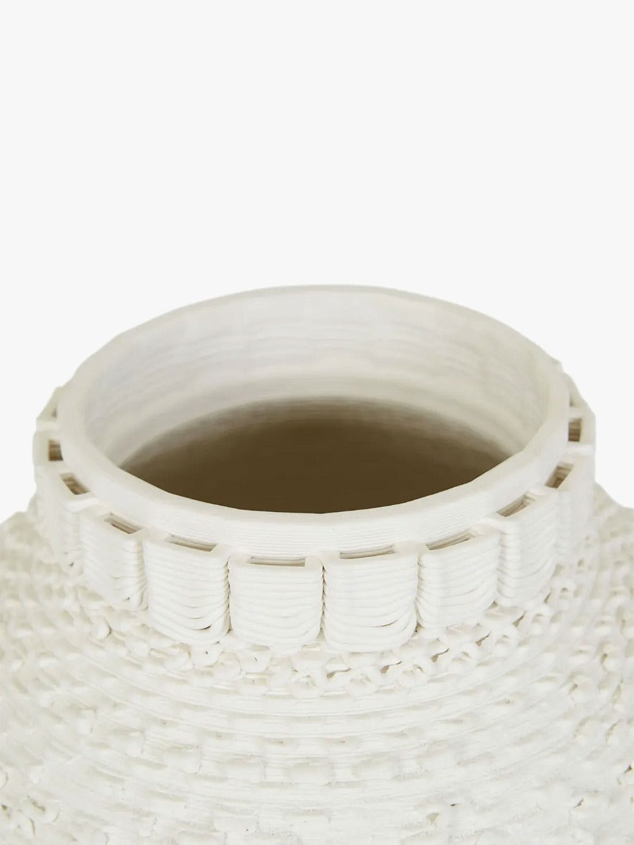 Forme Weave Vase in Ivory