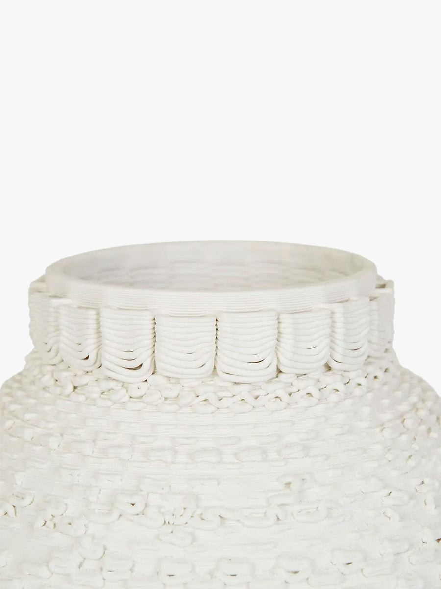 Forme Weave Vase in Ivory