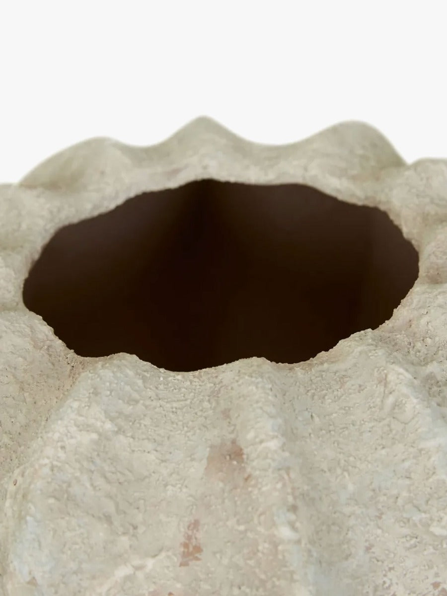 Hanson Coral Vase in Crema - Small