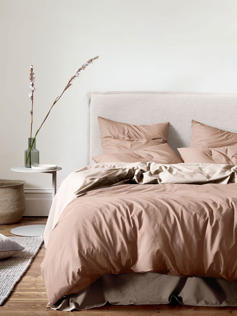 Halo Organic Cotton Quilt Cover in Rosewater