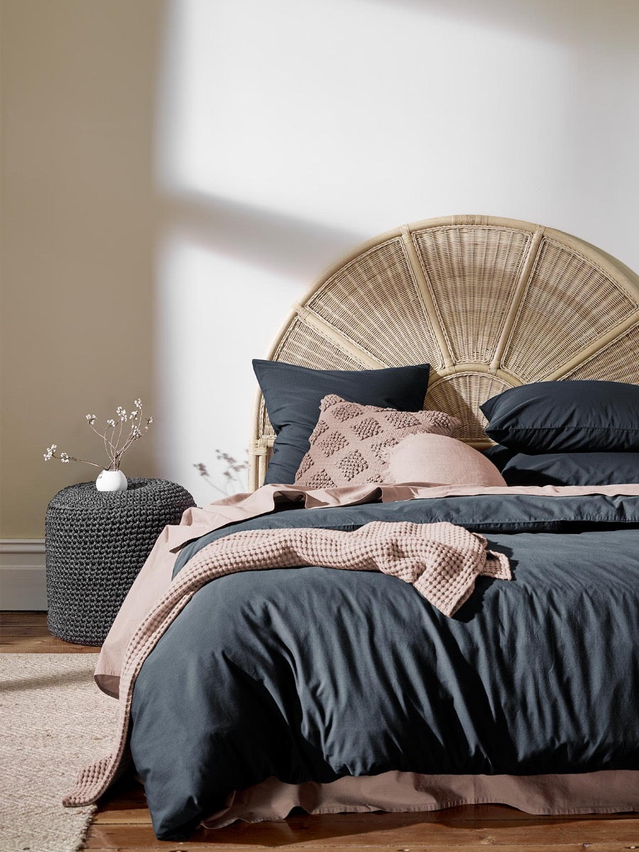 Halo Organic Cotton Standard Pillowcase in Steel