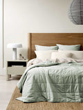 Halo Organic Coverlet in Peppermint
