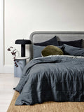 Halo Organic Coverlet in Steel