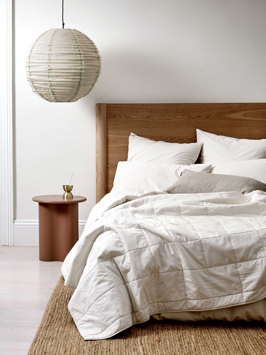 Halo Organic Coverlet in Sand