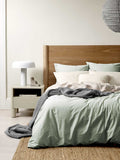 Halo Organic Cotton Quilt Cover in Peppermint