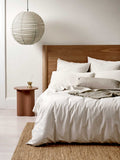 Halo Organic Cotton Quilt Cover in Sand