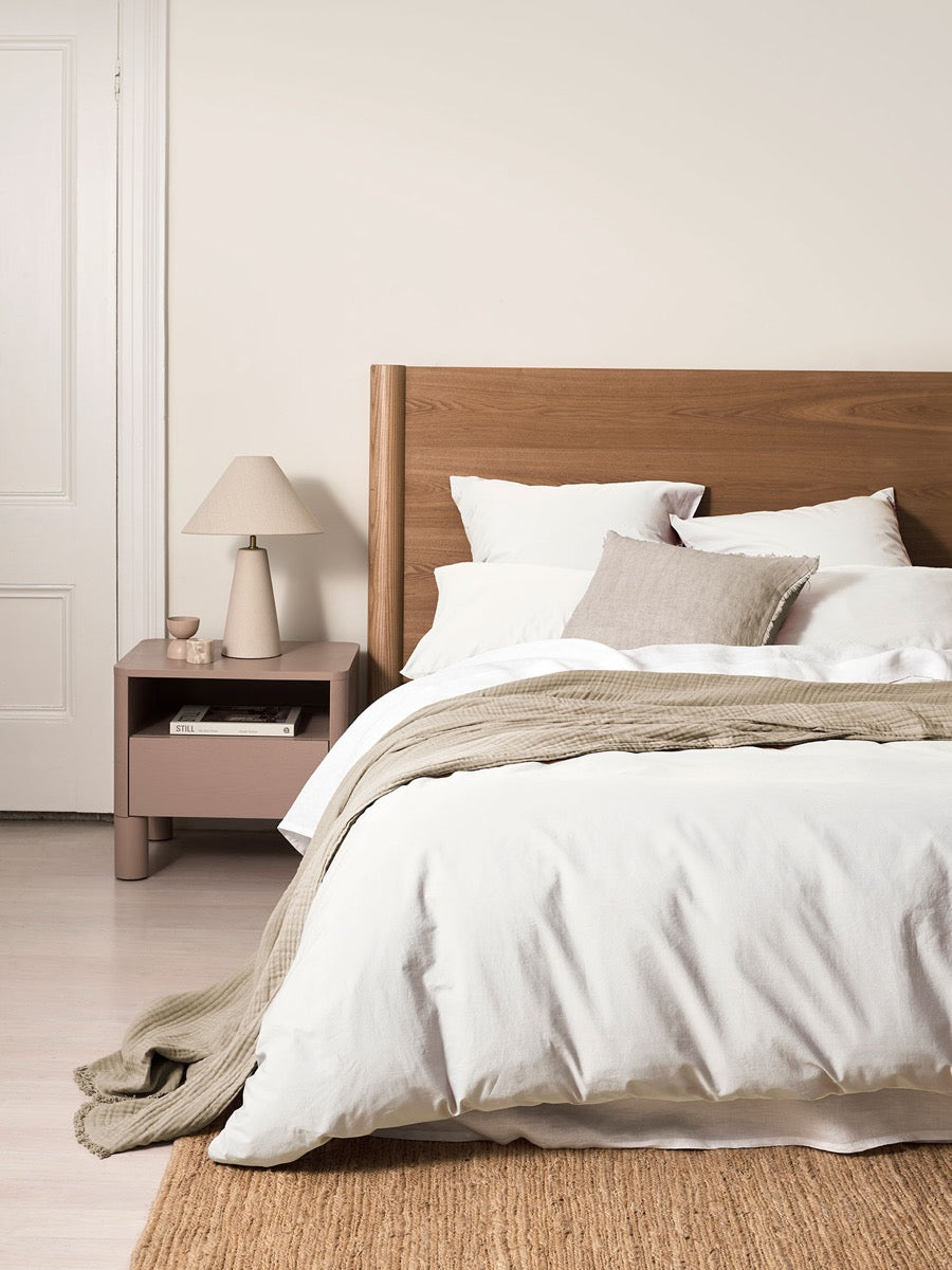 Halo Organic Cotton Quilt Cover in White