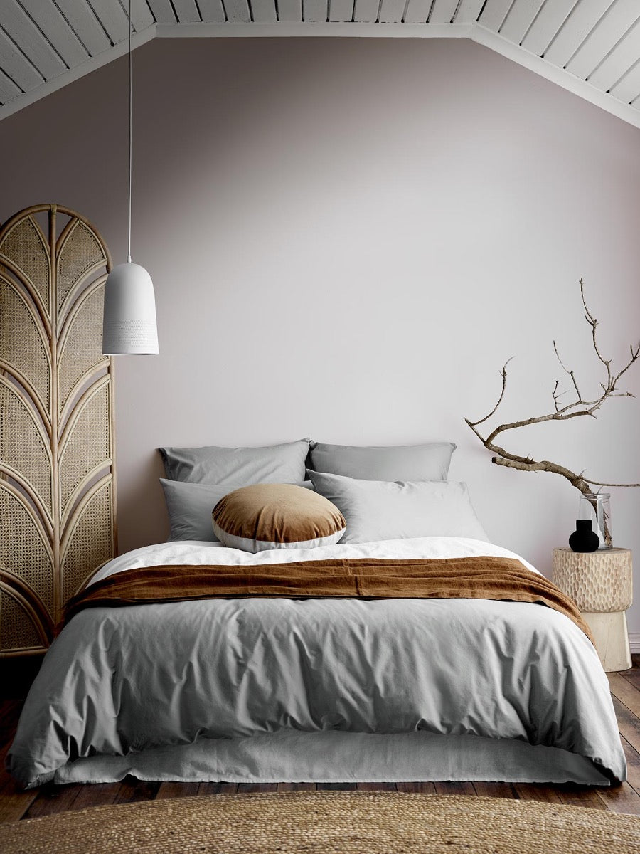 Halo Organic Cotton European Pillowcase in Pebble