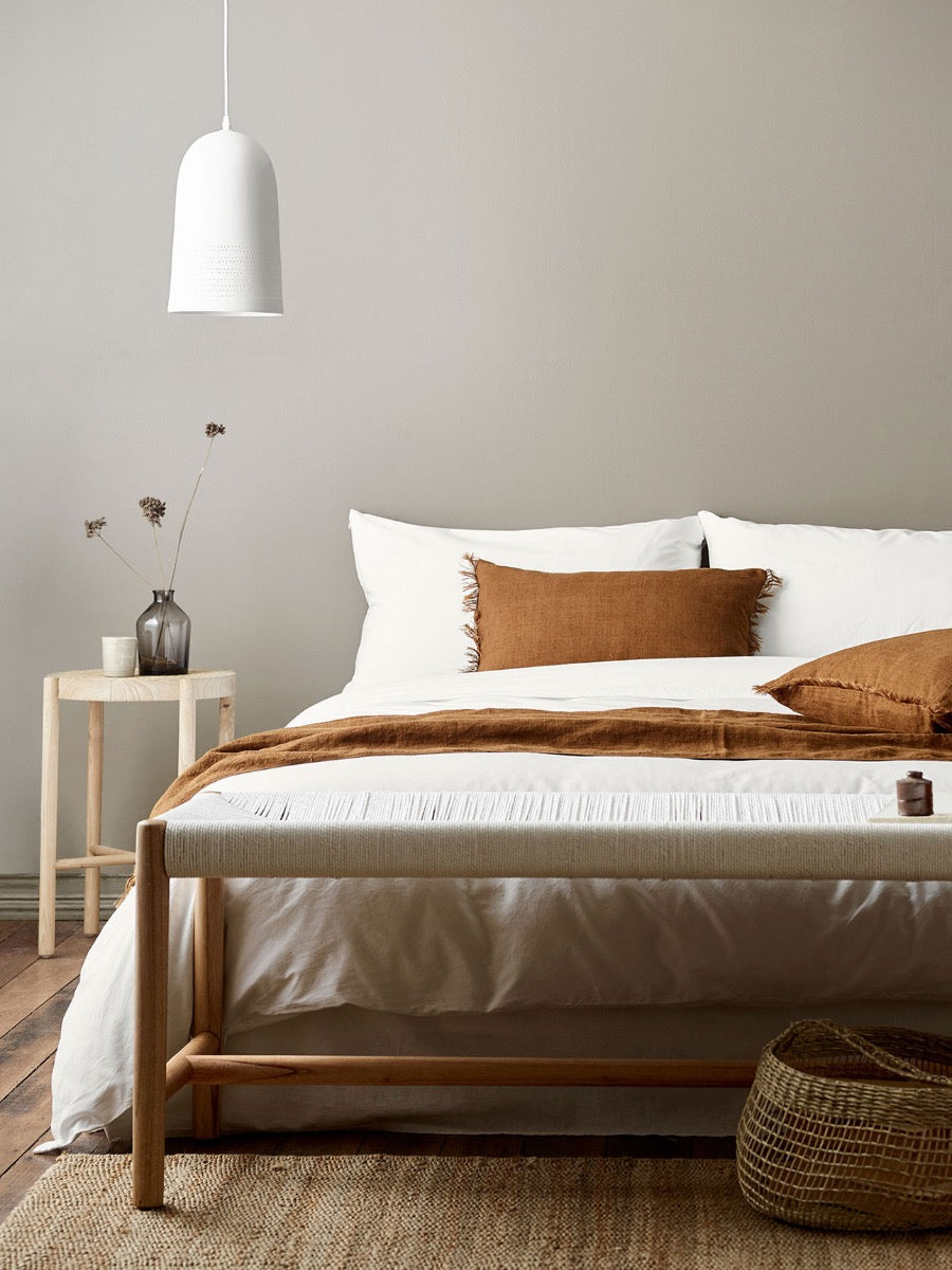 Halo Organic Cotton Quilt Cover in White