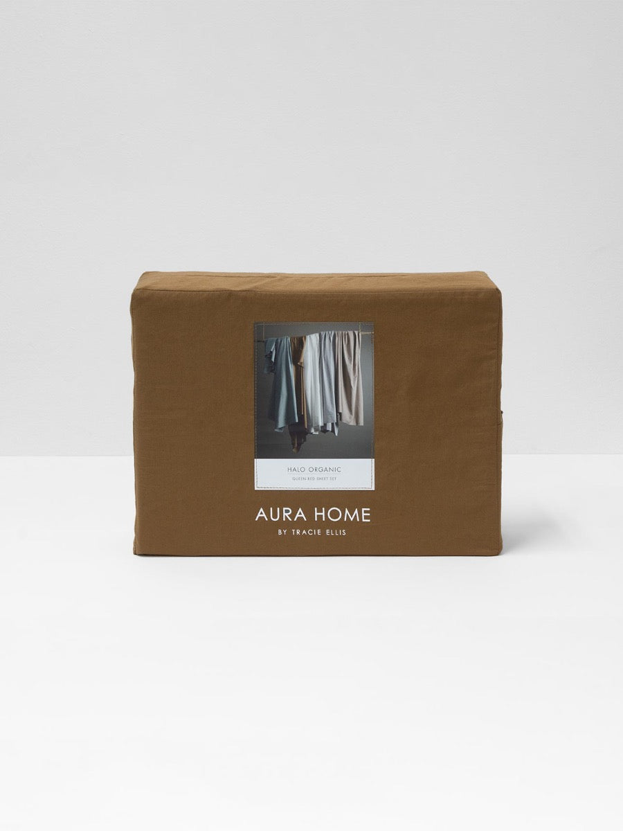 Halo Organic Cotton Sheet Set in Nutmeg