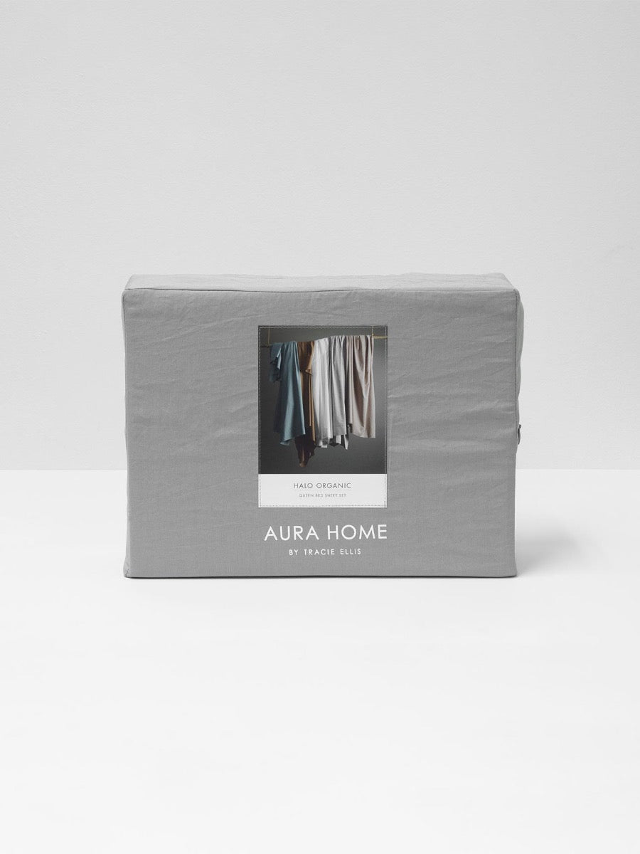 Halo Organic Cotton Sheet Set in Pebble