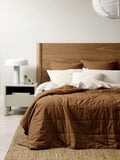 Halo Organic Coverlet in Nutmeg