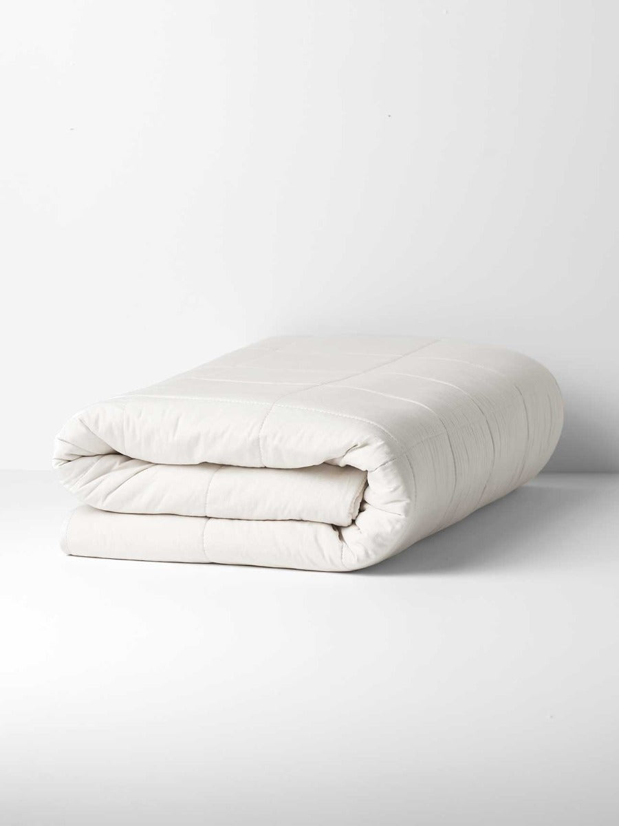 Halo Organic Coverlet in Sand