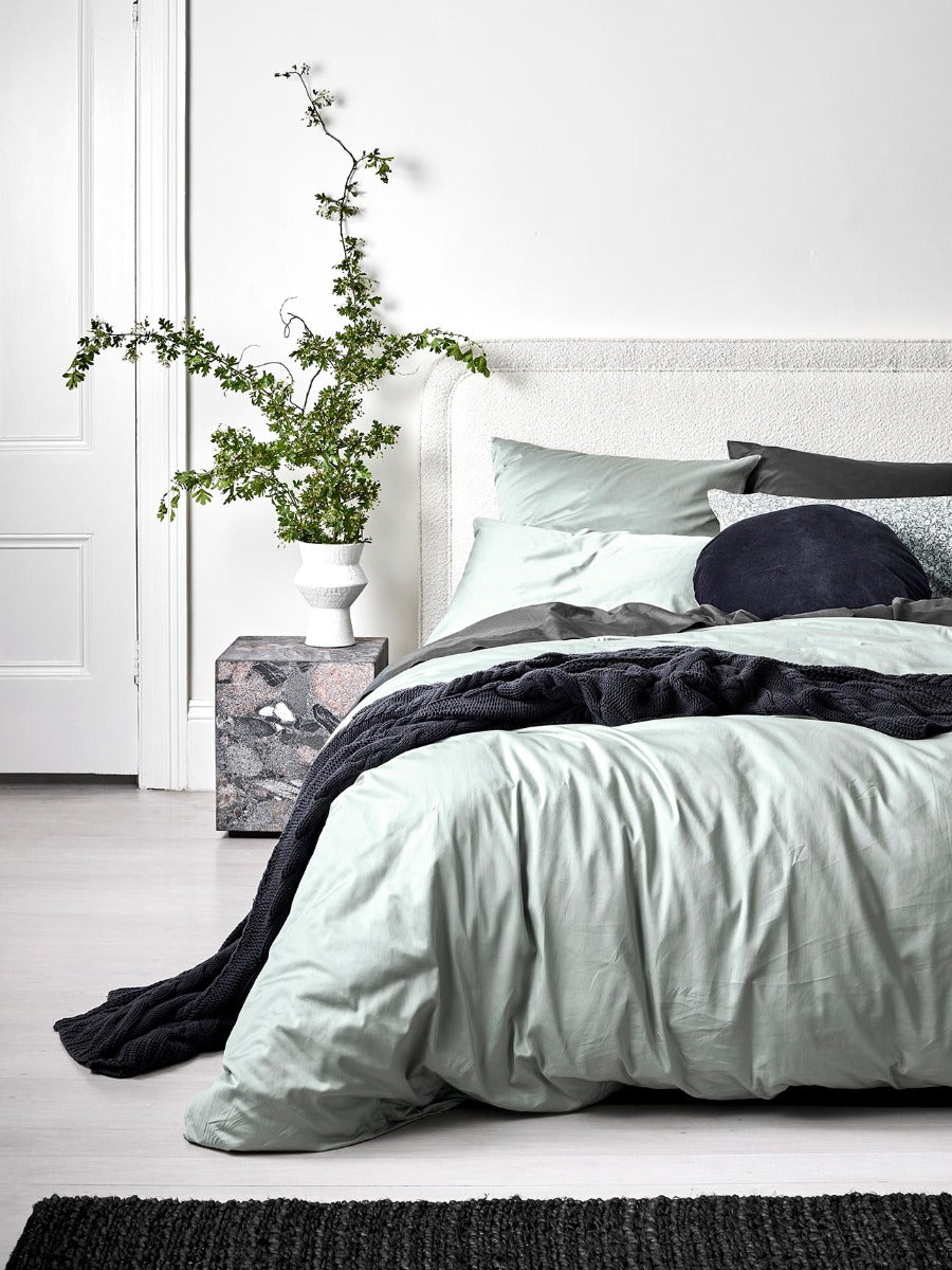 Halo Organic Cotton Standard Pillowcase in Mist