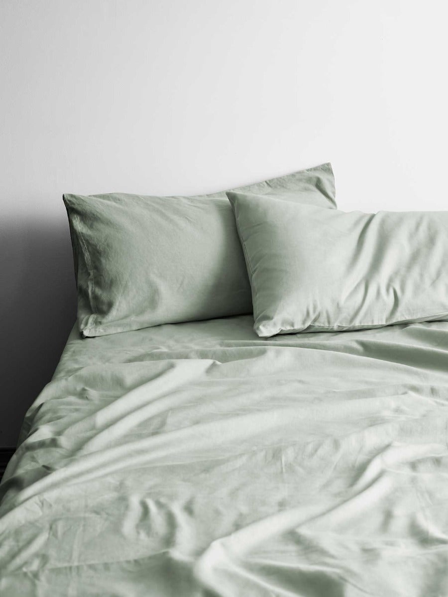 Halo Organic Cotton Sheet Set in Peppermint