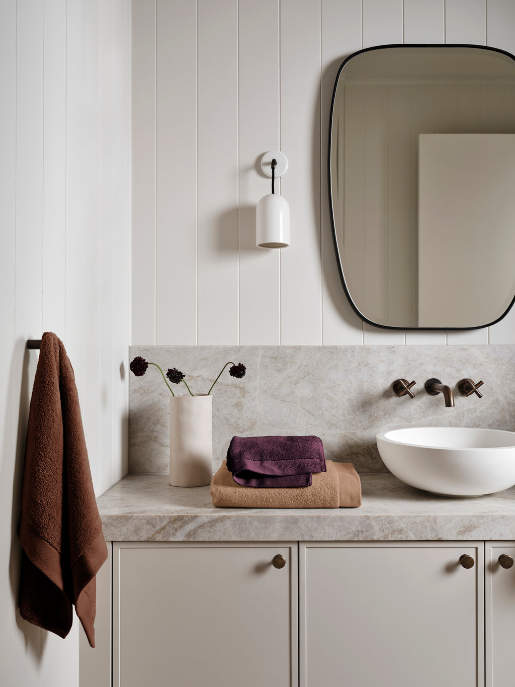 Haven Australian Cotton Hand Towel in Mulberry