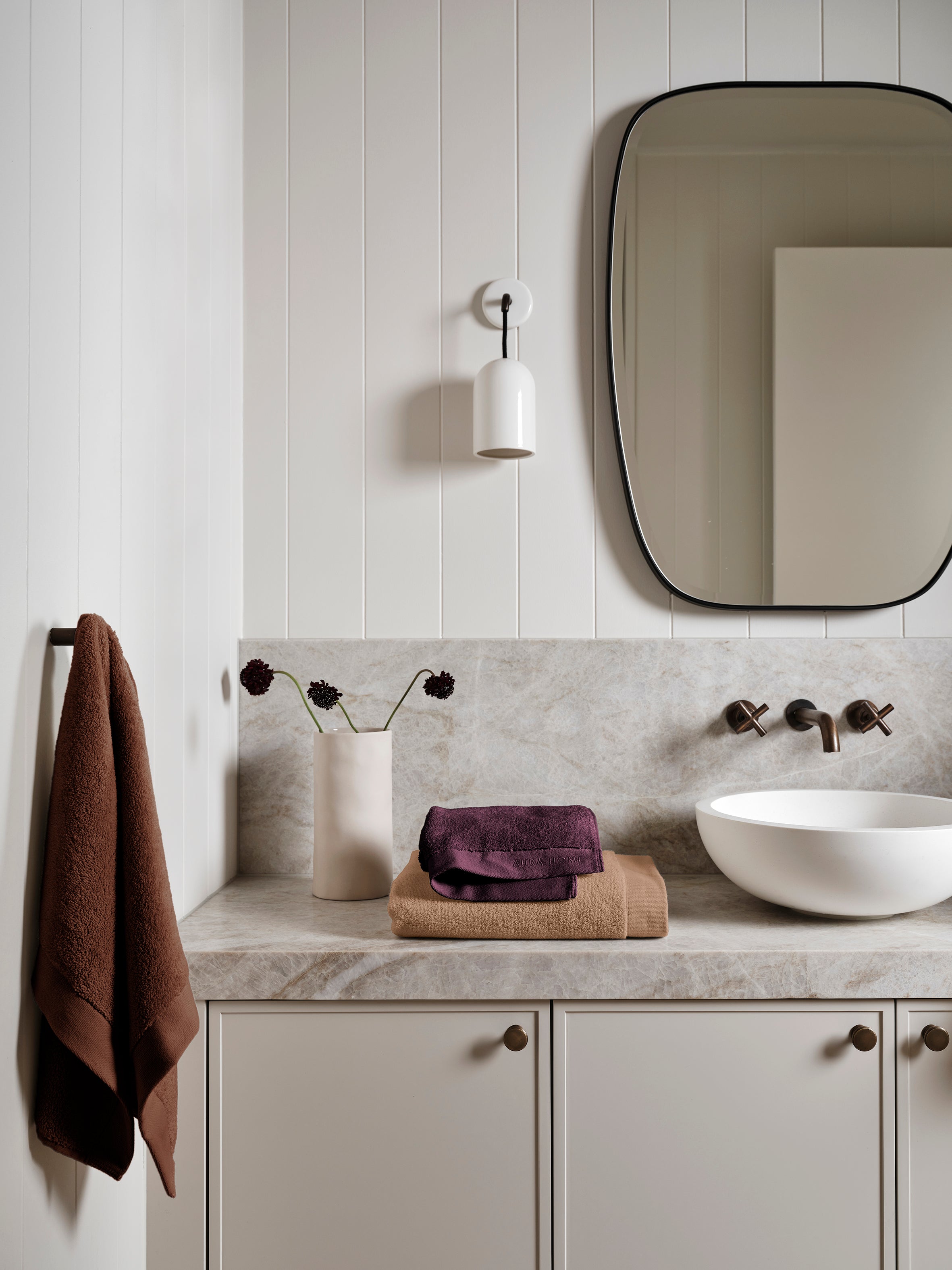 Haven Australian Cotton Hand Towel in Mulberry