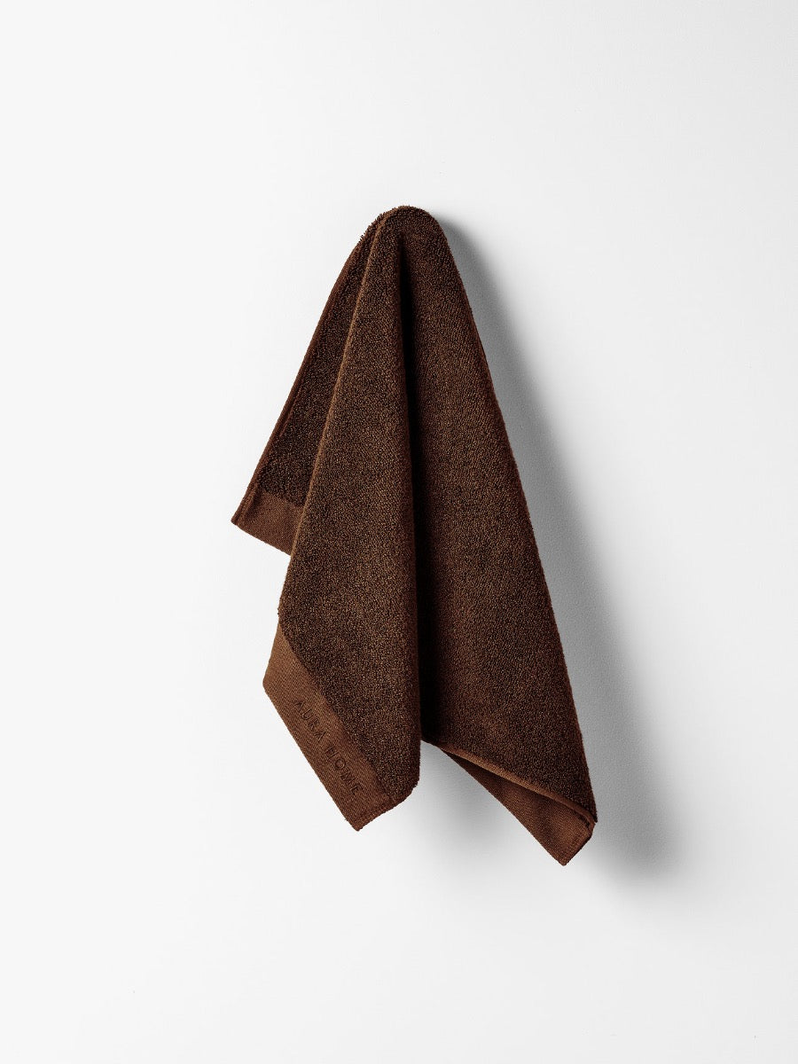 Haven Australian Cotton Hand Towel in Chocolate