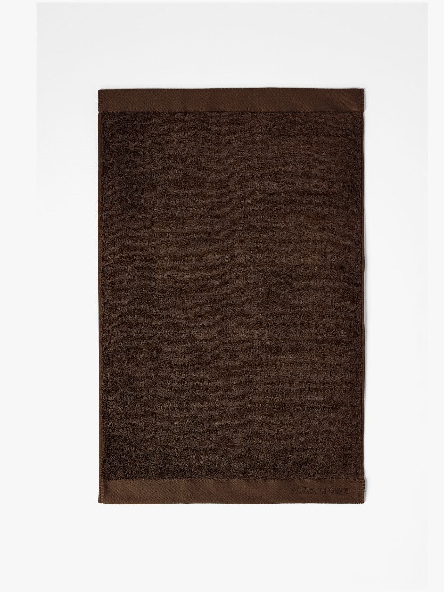 Haven Australian Cotton Hand Towel in Chocolate