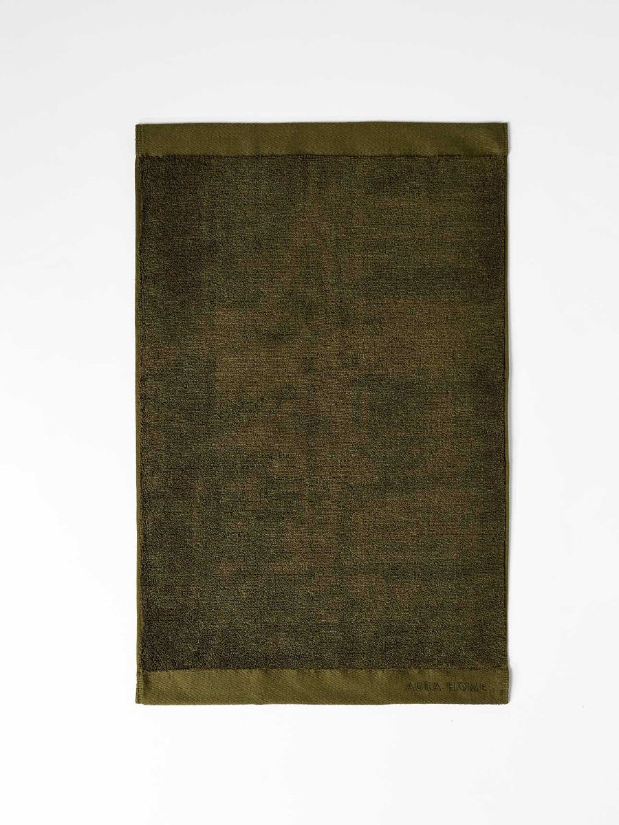 Haven Australian Cotton Hand Towel in Khaki