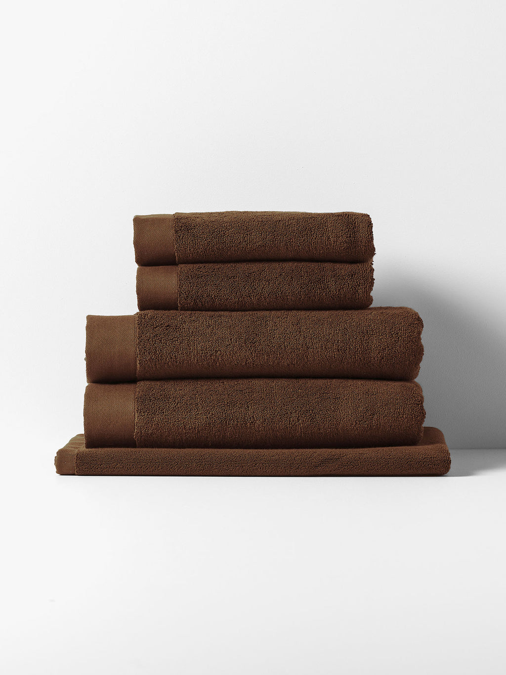 Haven Australian Cotton Bath Towel Set in Chocolate