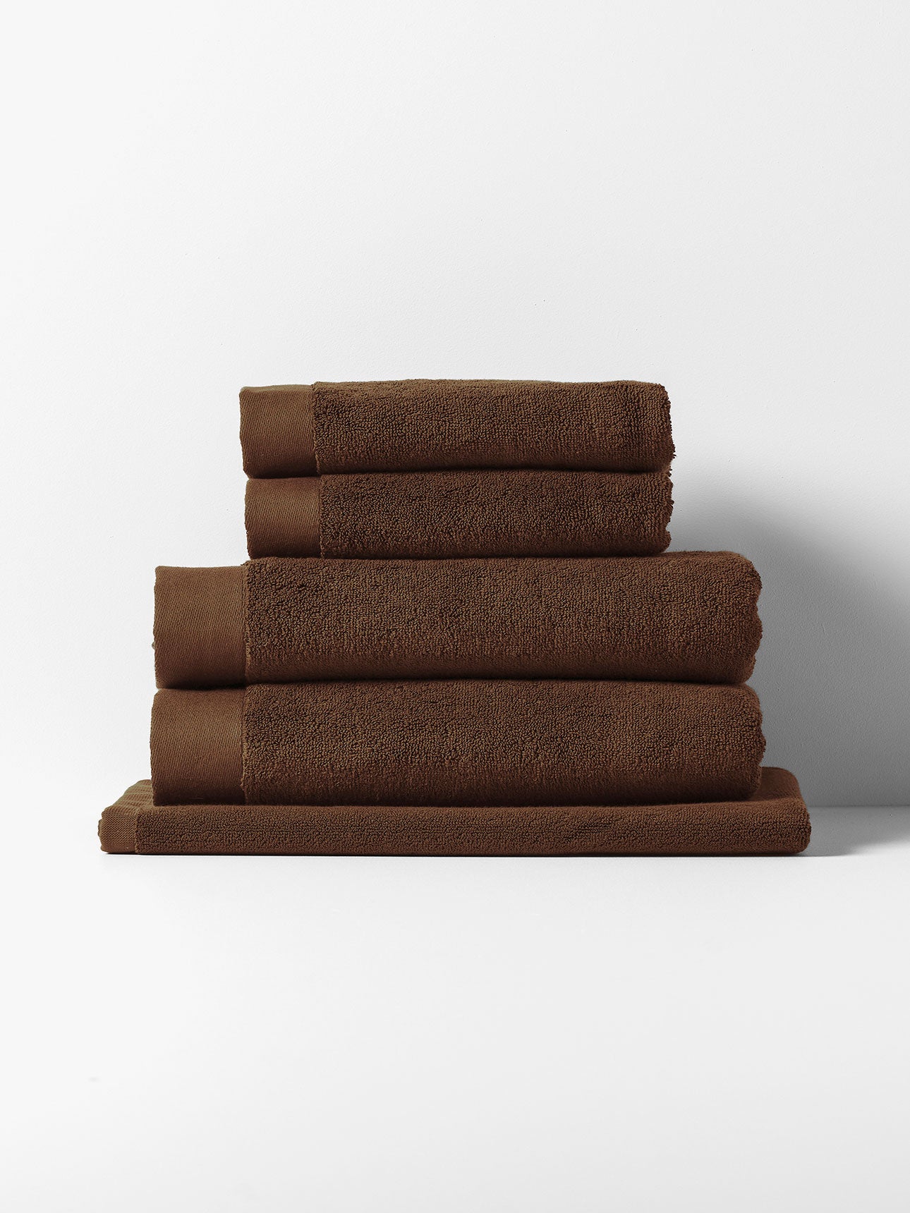 Haven Australian Cotton Bath Towel Set in Chocolate