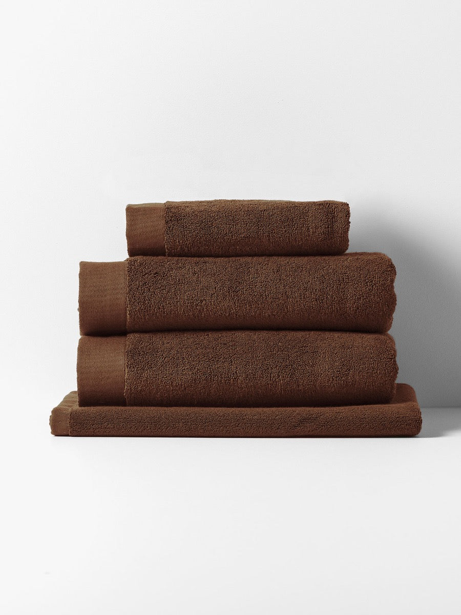 Haven Australian Cotton Towel Set in Chocolate