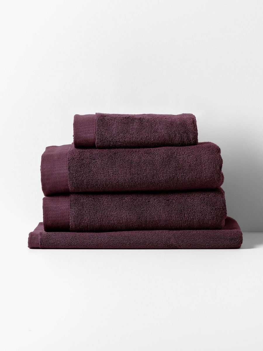 Haven Australian Cotton Towel Set in Mulberry