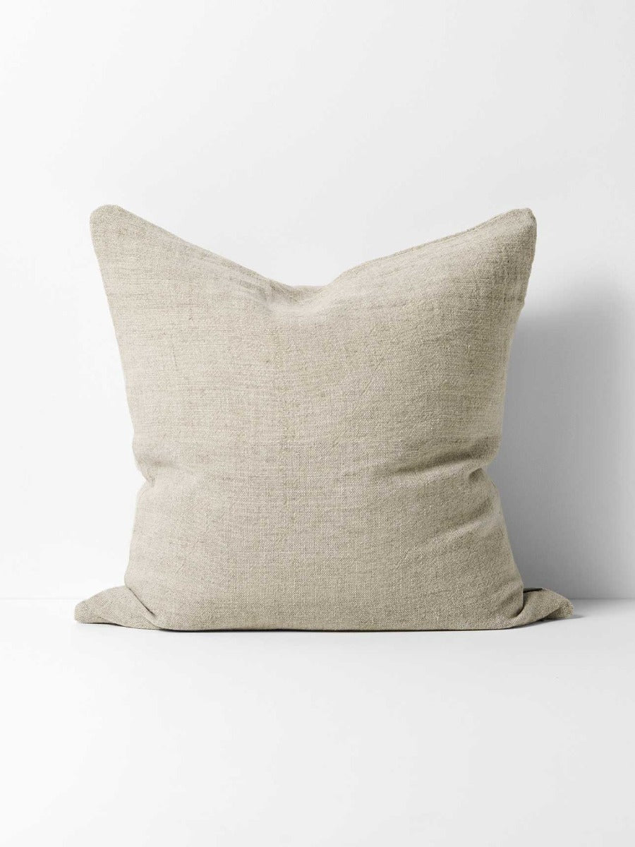 Arles Linen Square Cushion in Feather