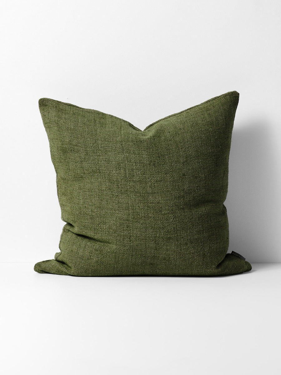 Arles Linen Square Cushion in Forest