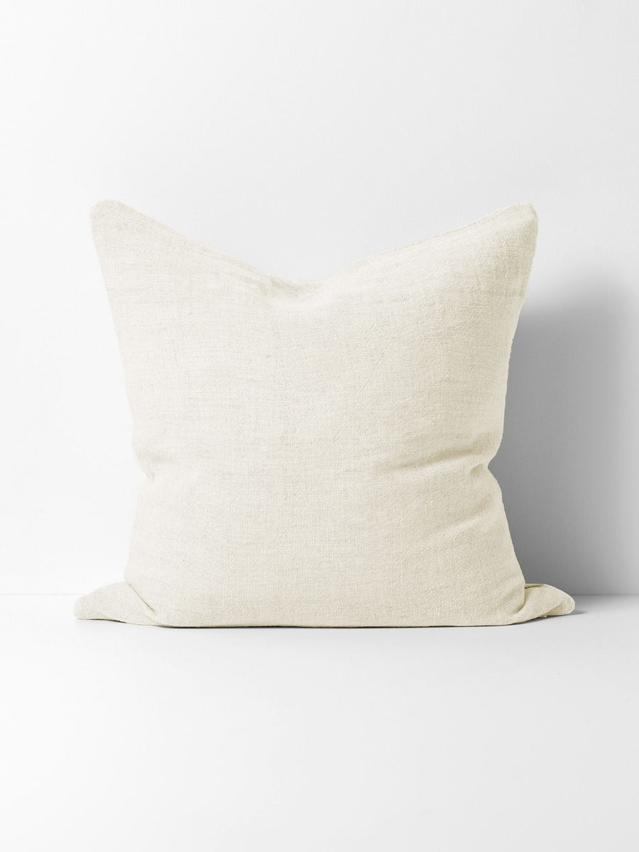Arles Linen Square Cushion in Ivory