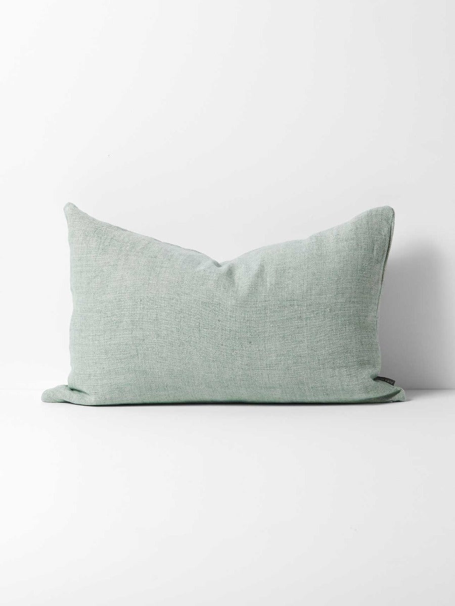 Arles Linen Rectangle Cushion in Mist