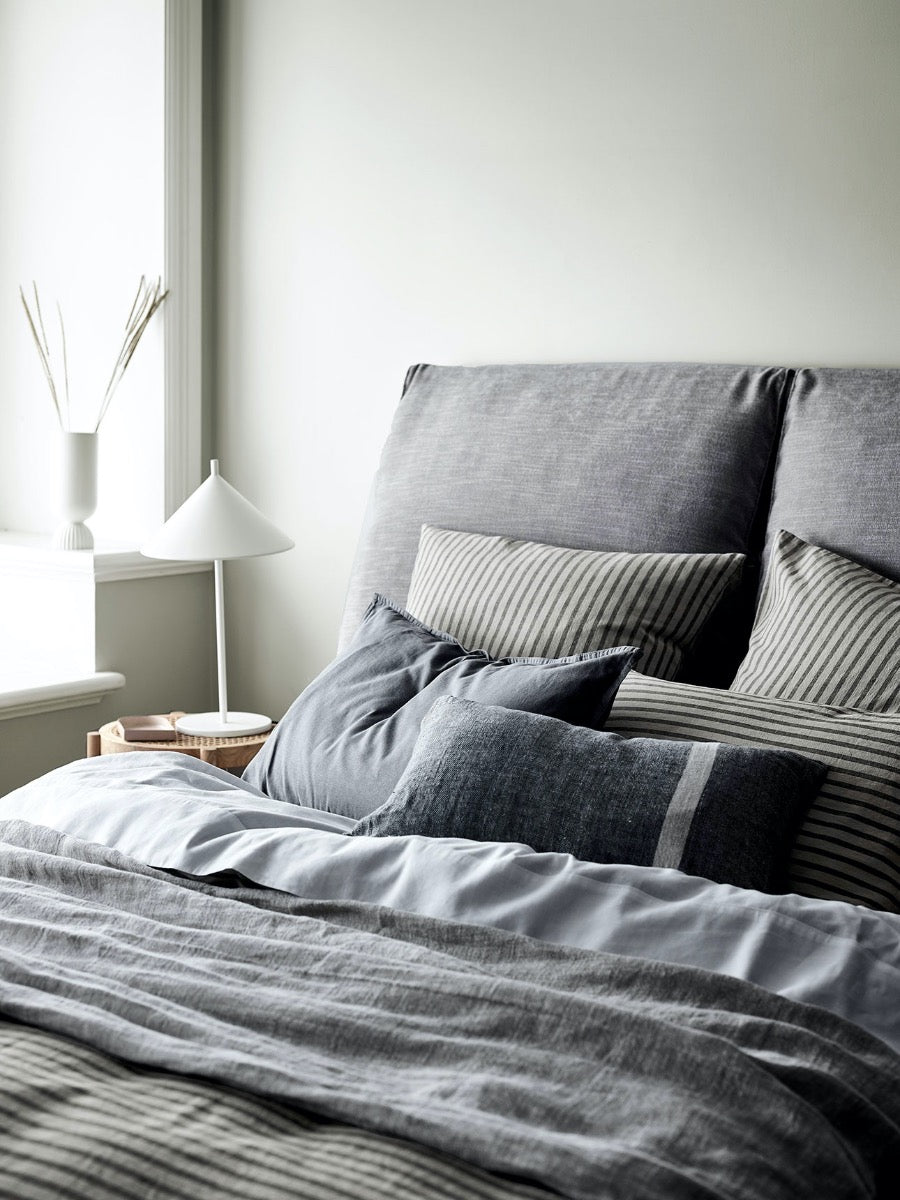 Herringbone Rectangle Cushion in Charcoal