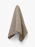 Heirloom Stripe Tea Towel in Chocolate
