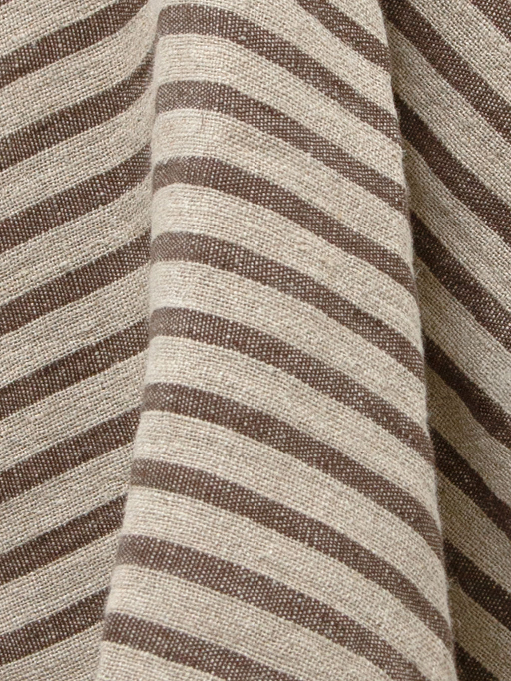 Heirloom Stripe Tea Towel in Chocolate
