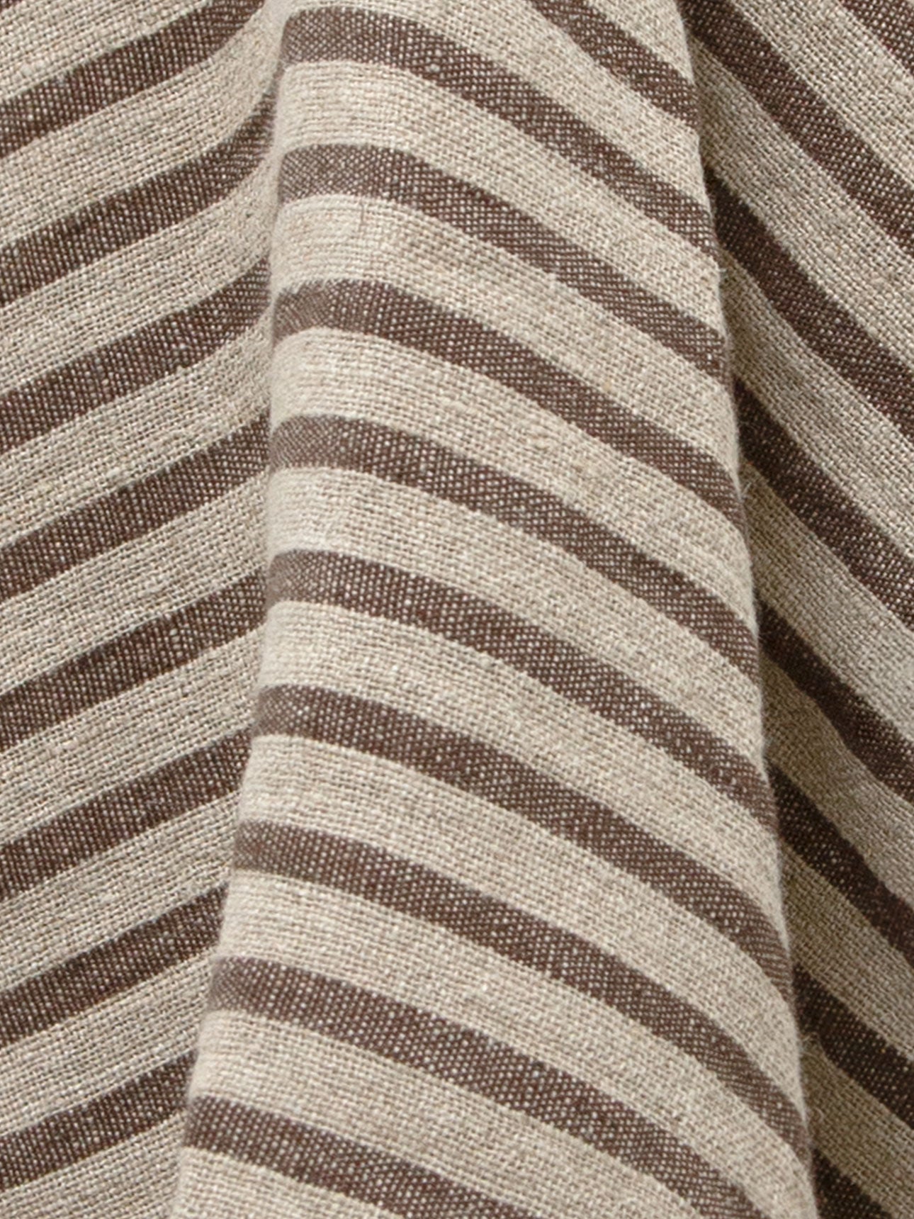 Heirloom Stripe Tea Towel in Chocolate