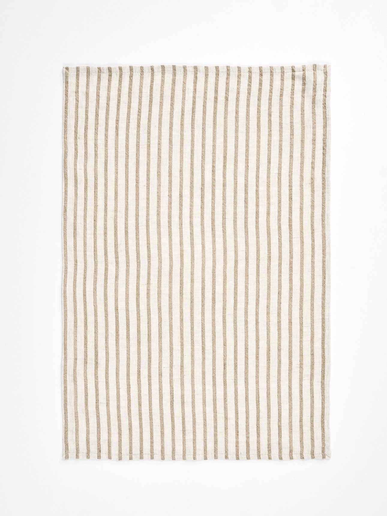 Heirloom Stripe Tea Towel in Natural