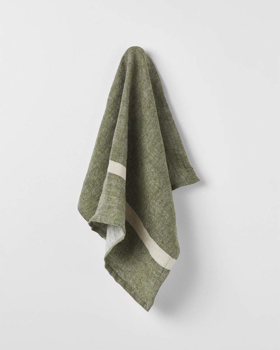 Herringbone Tea Towel in Khaki