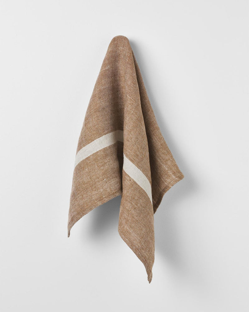 Herringbone Tea Towel in Nutmeg