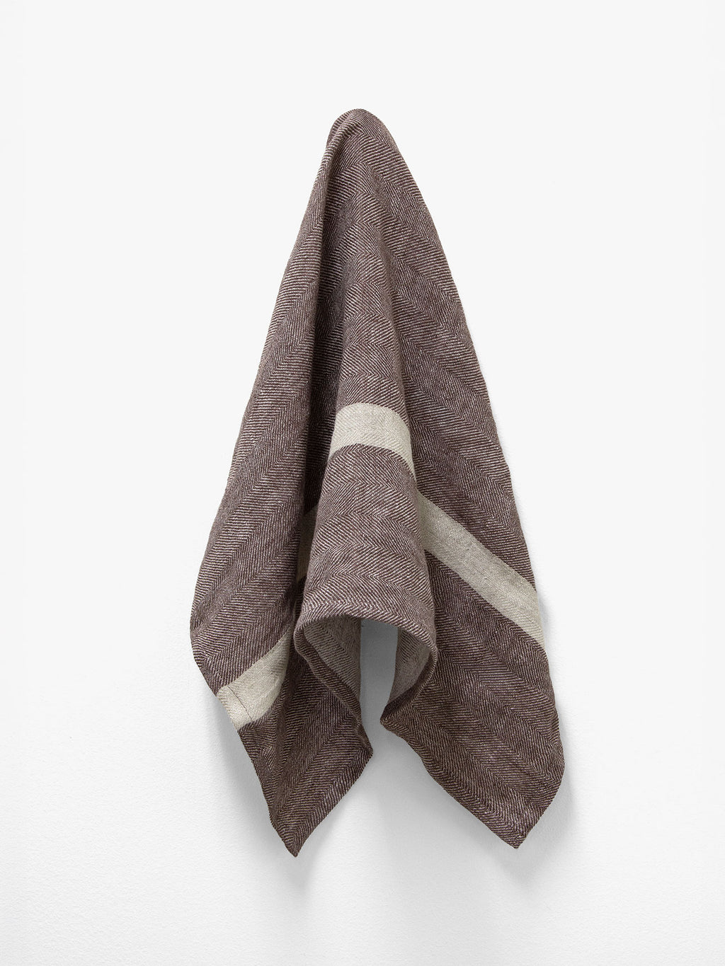 Herringbone Tea Towel in Plum