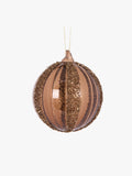 Embellished Segment Bauble in Chocolate