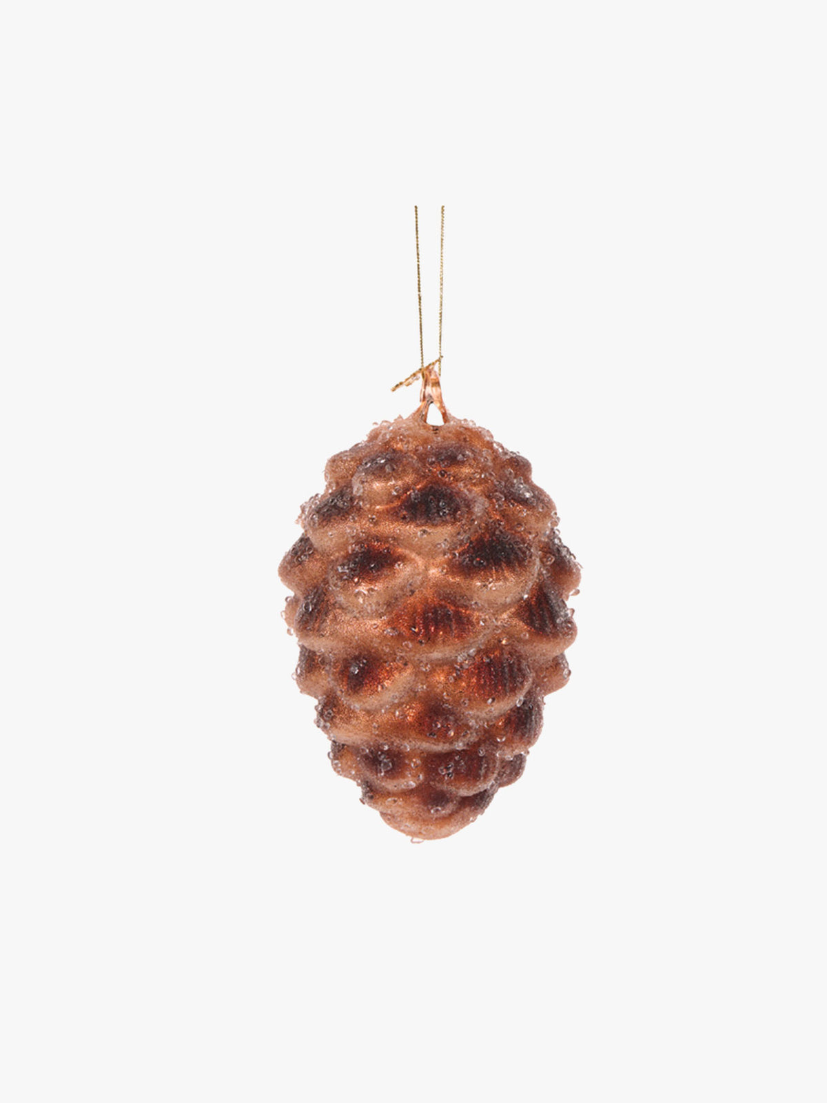 Frosted Pinecone Bauble in Light Brown