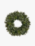 Frosted Scotch Pine Wreath - 60cm with 70 LEDs