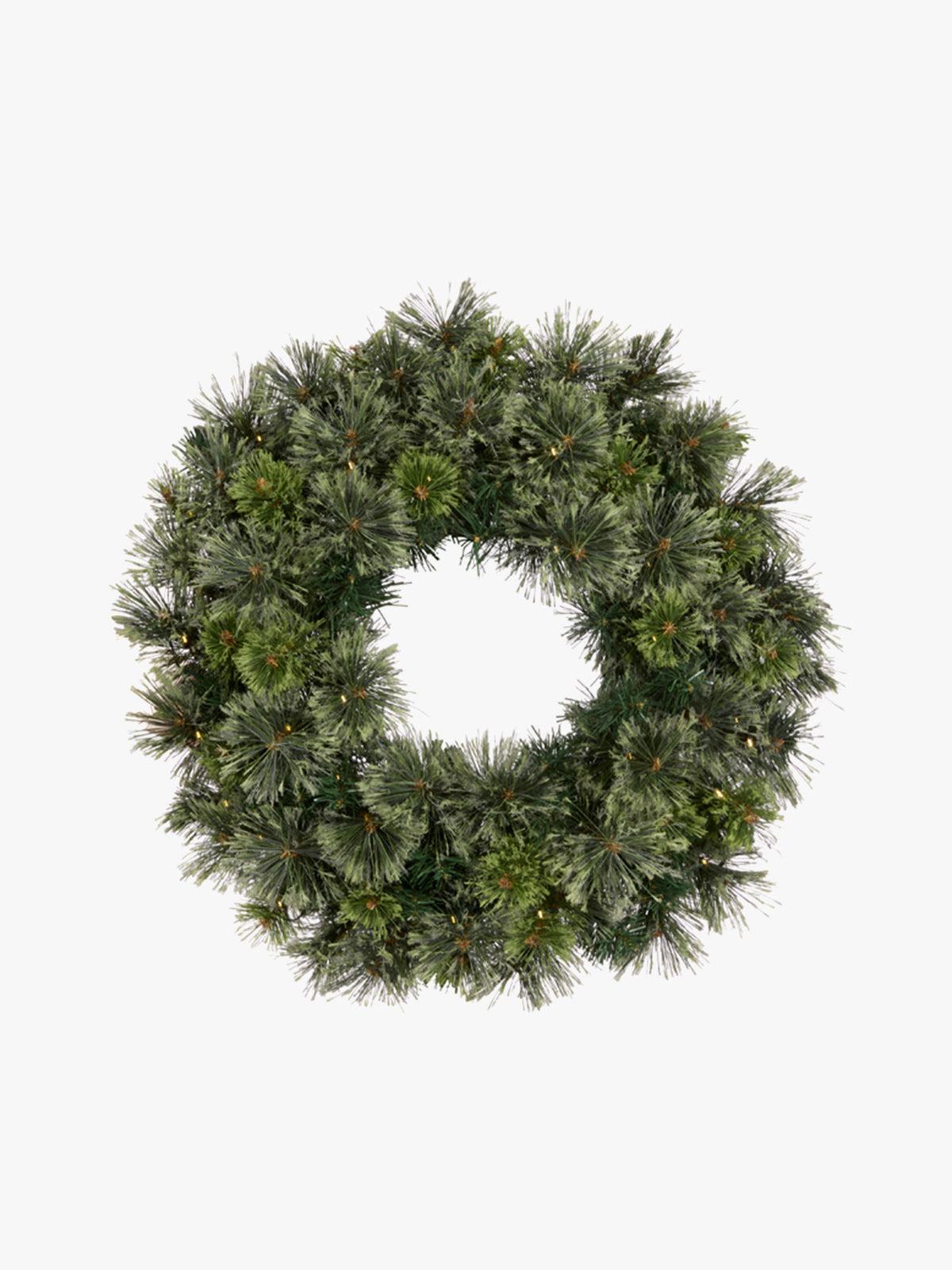 Frosted Scotch Pine Wreath - 60cm with 70 LEDs