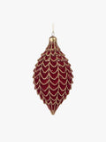 Velvet Draped Bauble in Burgundy
