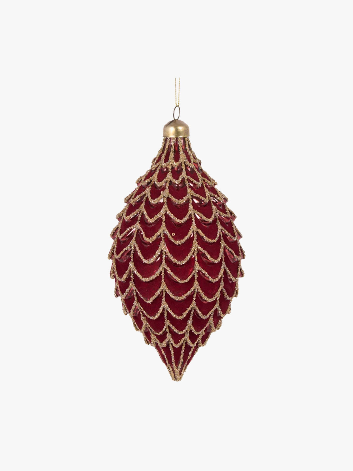 Velvet Draped Bauble in Burgundy