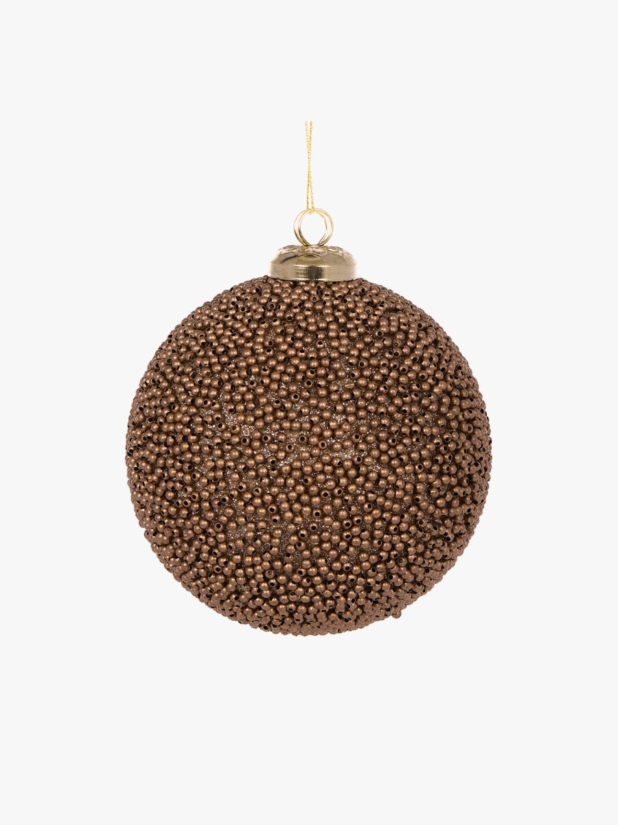 Copper Caviar Bauble - 10cm