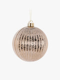 Ribbed Champagne Mercury Bauble